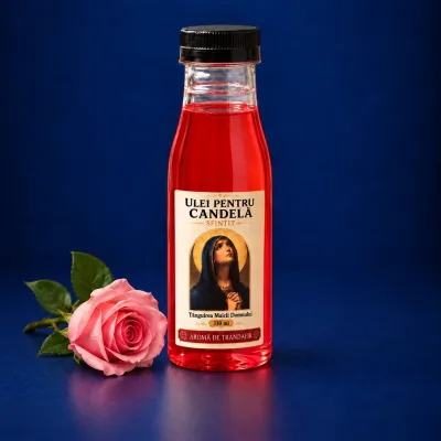Ulei pentru candelă Tânguirea Maicii Domnului – mireasmă de trandafir, 330 ml