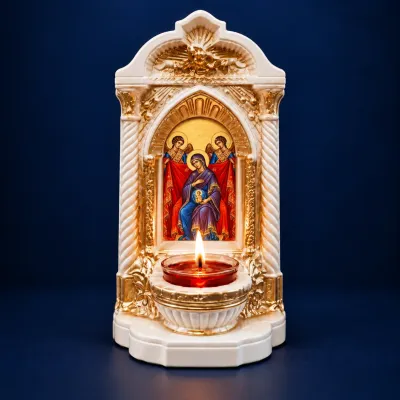 Candelă cu icoana Maicii Domnului însărcinate
