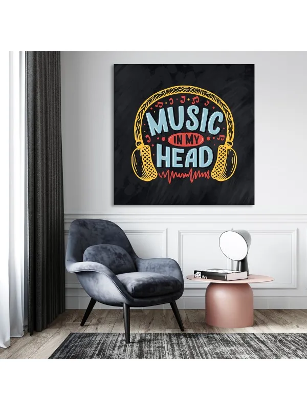 Tablou canvas Music – text decorativ — imaginea 2