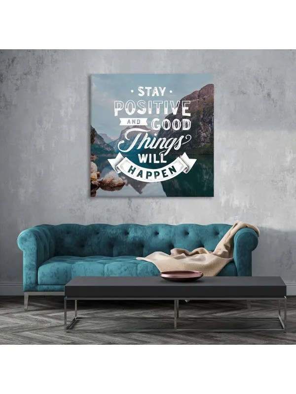 Tablou canvas Stay positive – mesaj motivațional — imaginea 2