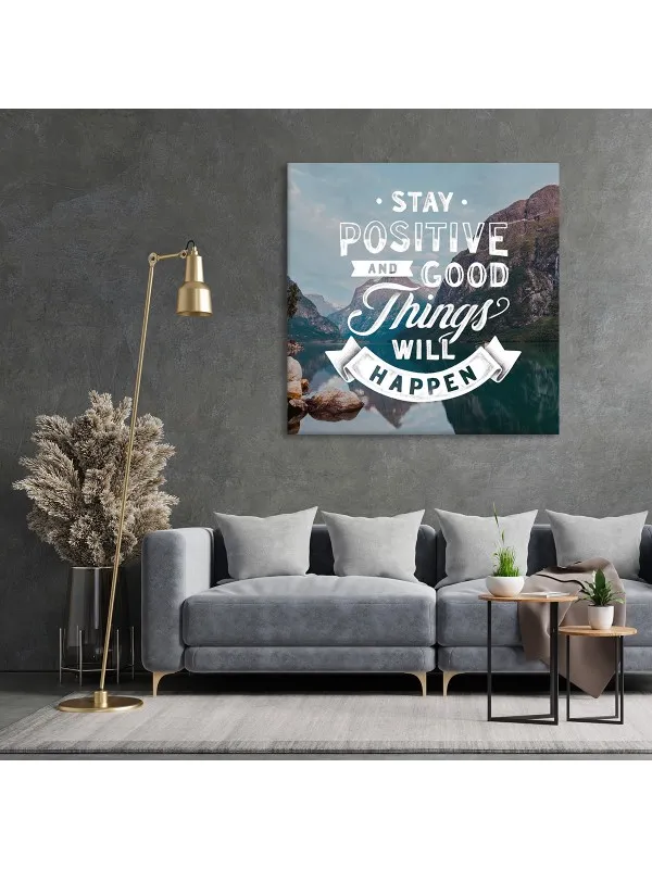 Tablou canvas Stay positive – mesaj motivațional — imaginea 3