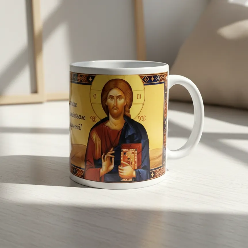 Cană cu icoana lui Iisus Hristos Pantocrator — imaginea 3