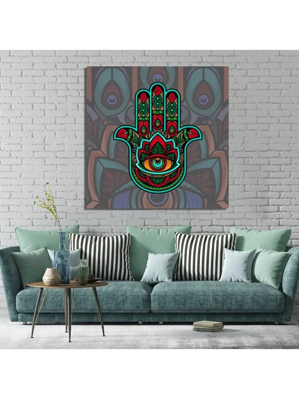 Tablou canvas Palma lui Fatima și ochiul lui Horus – decor feng shui — imaginea 3
