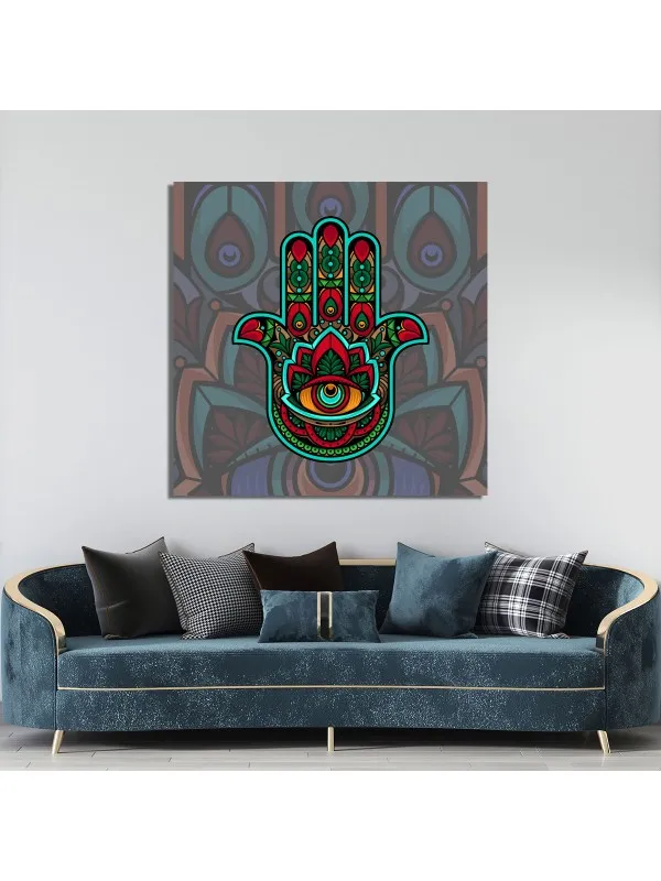 Tablou canvas Palma lui Fatima și ochiul lui Horus – decor feng shui — imaginea 4