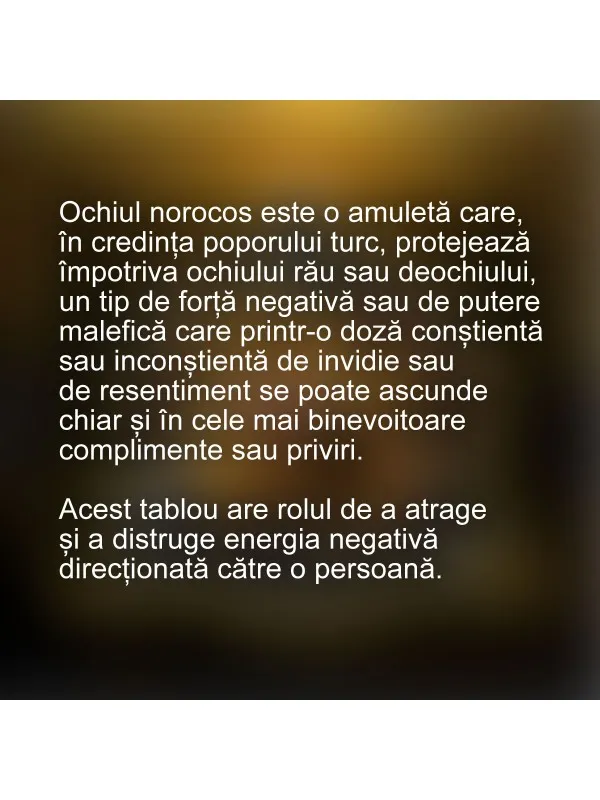 Tablou canvas Ochiul turcesc – amuletă tradițională — imaginea 2