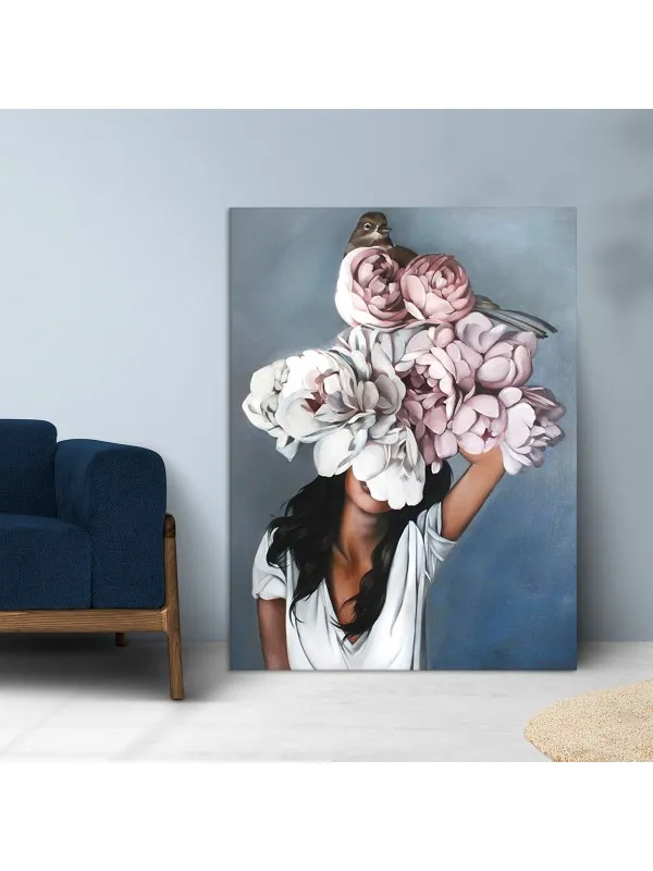 Tablou canvas Floral girls – portrete decorative — imaginea 2