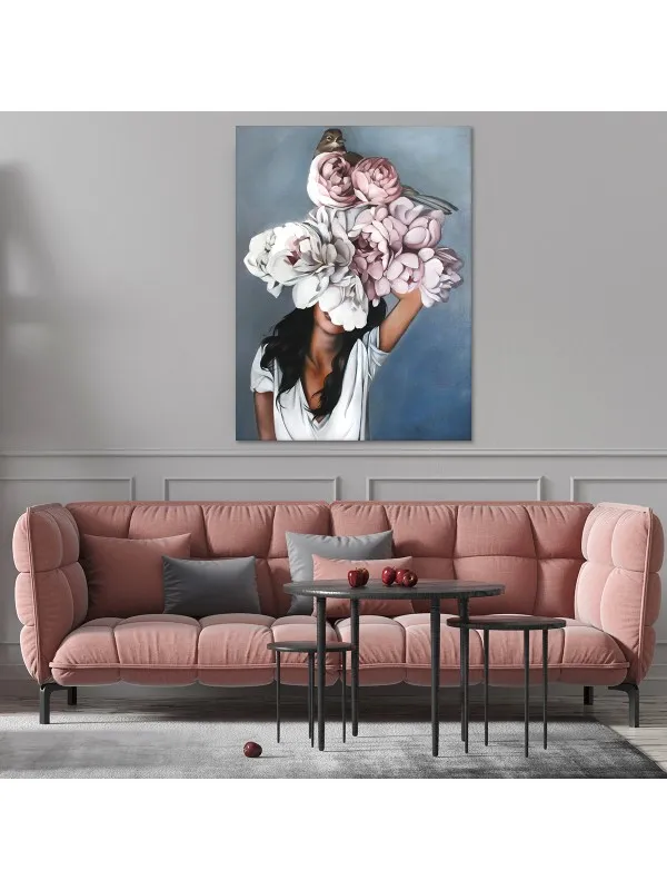 Tablou canvas Floral girls – portrete decorative — imaginea 3