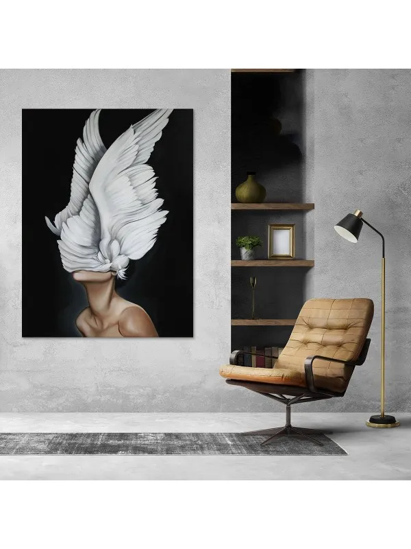 Tablou canvas Portrait with wings – figură feminină — imaginea 2