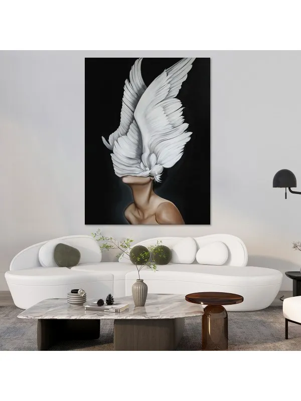 Tablou canvas Portrait with wings – figură feminină — imaginea 3