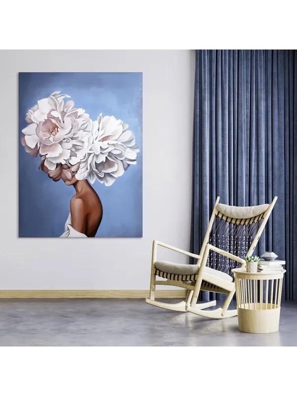 Tablou canvas Flower portrait II – figură feminină — imaginea 2