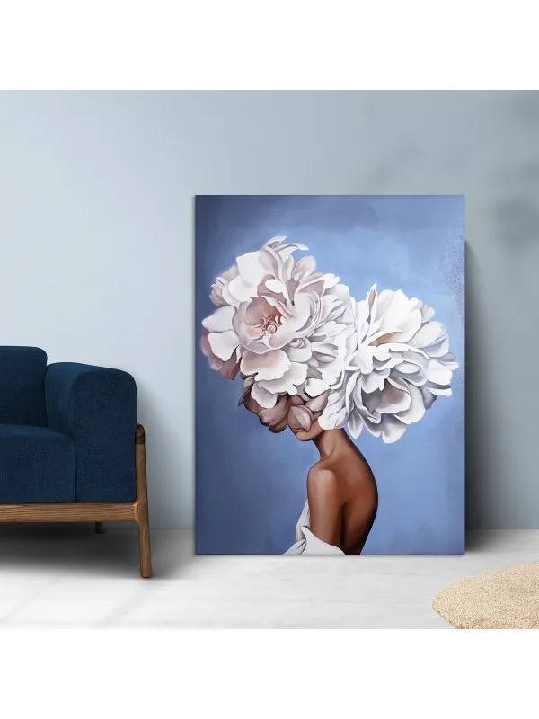 Tablou canvas Flower portrait II – figură feminină — imaginea 3