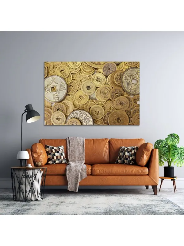 Tablou canvas Monede chinezești – decor feng shui — imaginea 3