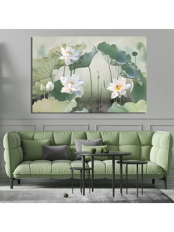 Tablou canvas Flori de lotus – decor feng shui — imaginea 2