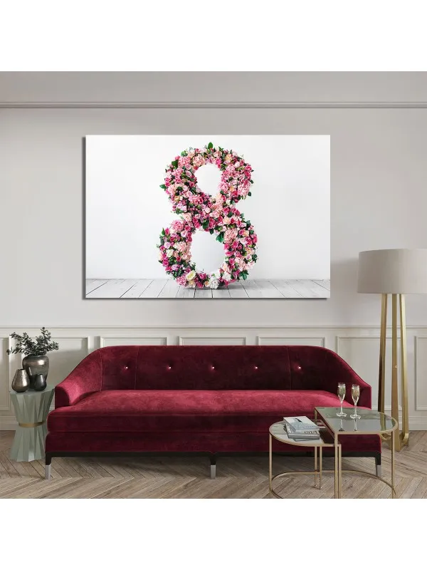 Tablou canvas Cifra 8 și florile sănătății – decor feng shui — imaginea 2