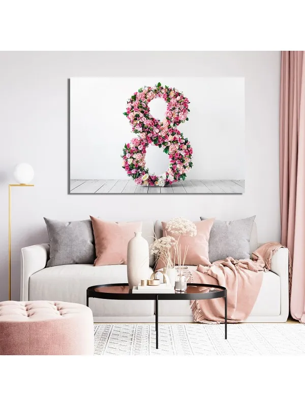 Tablou canvas Cifra 8 și florile sănătății – decor feng shui — imaginea 3