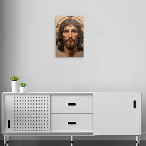 Tablou canvas Chipul Celui Nevăzut (Coloseni 1:15) – Iisus cu cunună de spini — imaginea 2