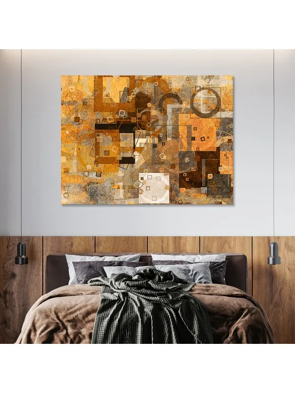 Tablou canvas Abstract brown – compoziție în tonuri de maro — imaginea 3