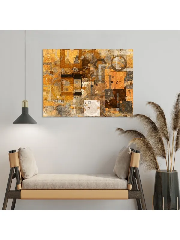Tablou canvas Abstract brown – compoziție în tonuri de maro — imaginea 4
