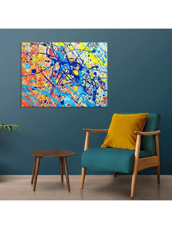 Tablou canvas Abstract multicolor – compoziție în culori variate — imaginea 2