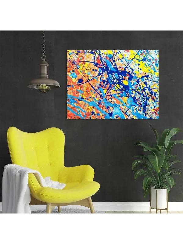 Tablou canvas Abstract multicolor – compoziție în culori variate — imaginea 3