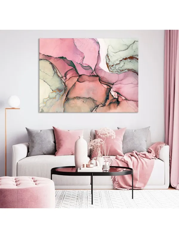 Tablou canvas Abstract pink – compoziție în nuanțe de roz — imaginea 2
