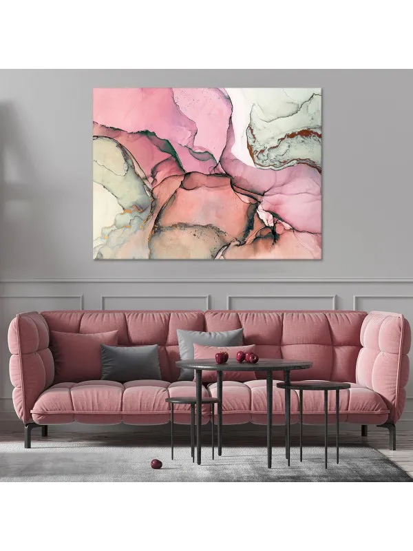 Tablou canvas Abstract pink – compoziție în nuanțe de roz — imaginea 3