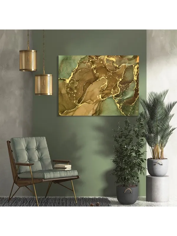 Tablou canvas Shades gold – abstract în nuanțe de auriu — imaginea 4