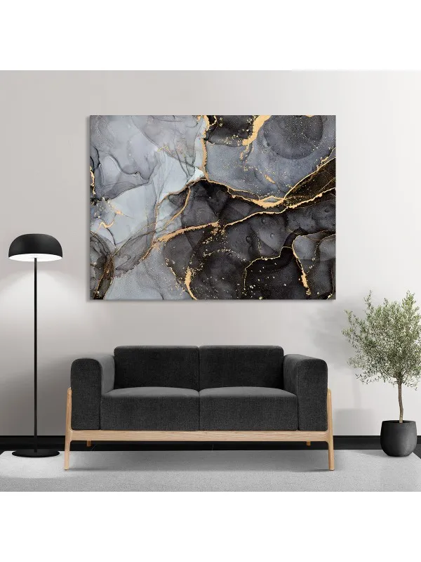 Tablou canvas Shades gray – abstract în nuanțe de gri — imaginea 3