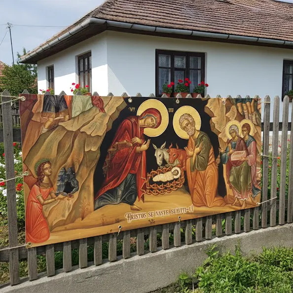 Banner Nașterea Domnului, 2 x 1 m – decor de Crăciun și fundal foto — imaginea 3