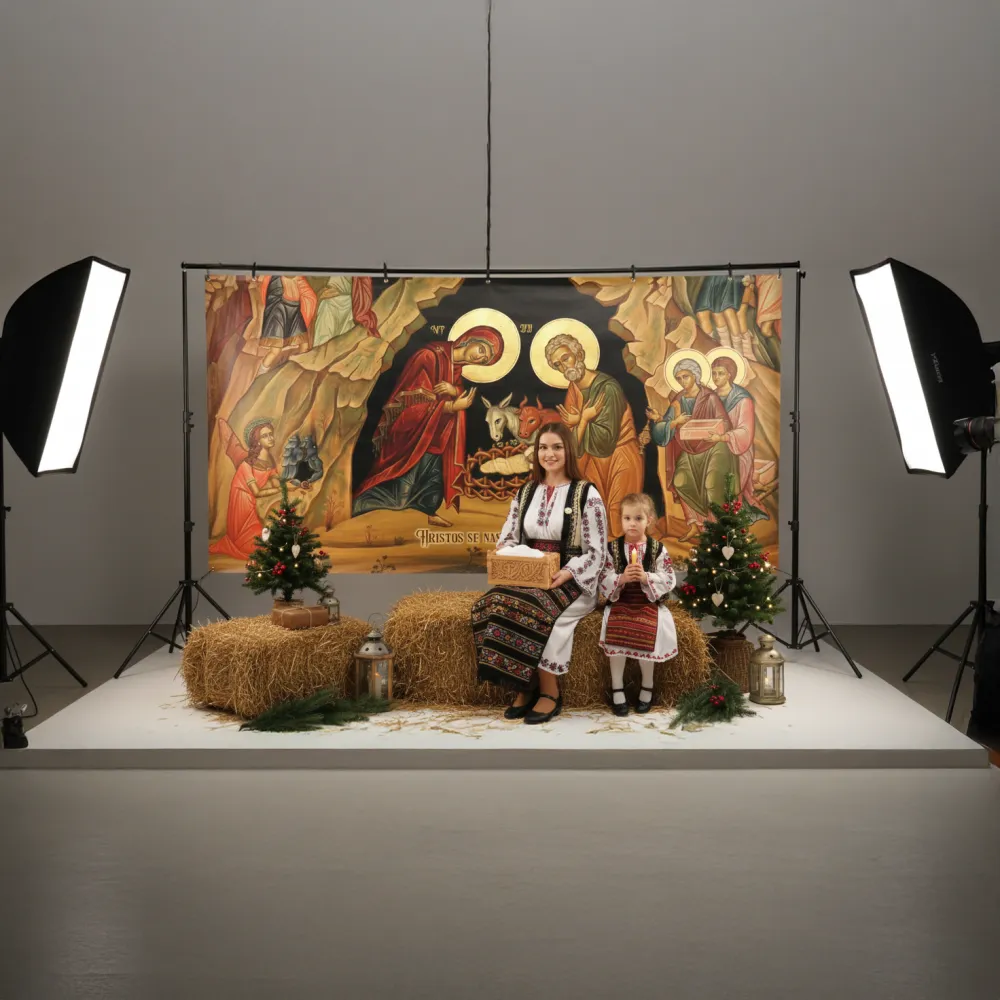 Banner Nașterea Domnului, 2 x 1 m – decor de Crăciun și fundal foto — imaginea 6