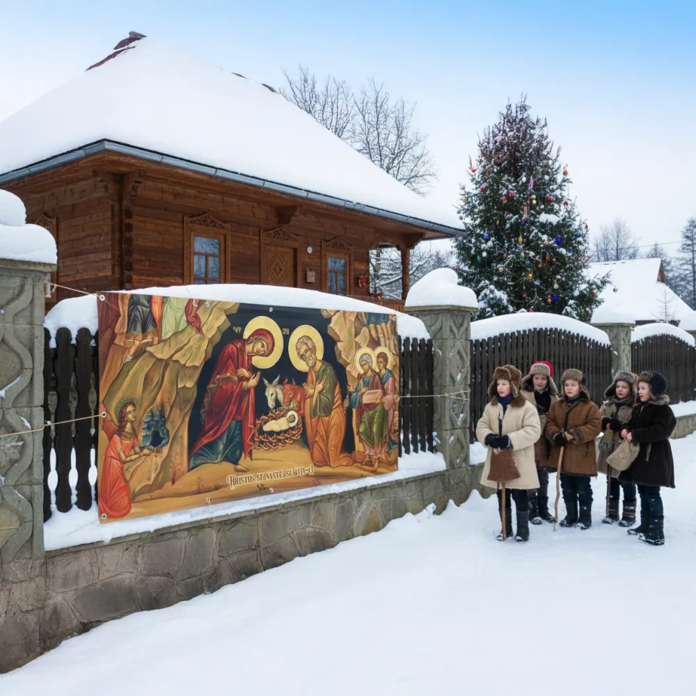 Banner Nașterea Domnului, 2 x 1 m – decor de Crăciun și fundal foto — imaginea 8