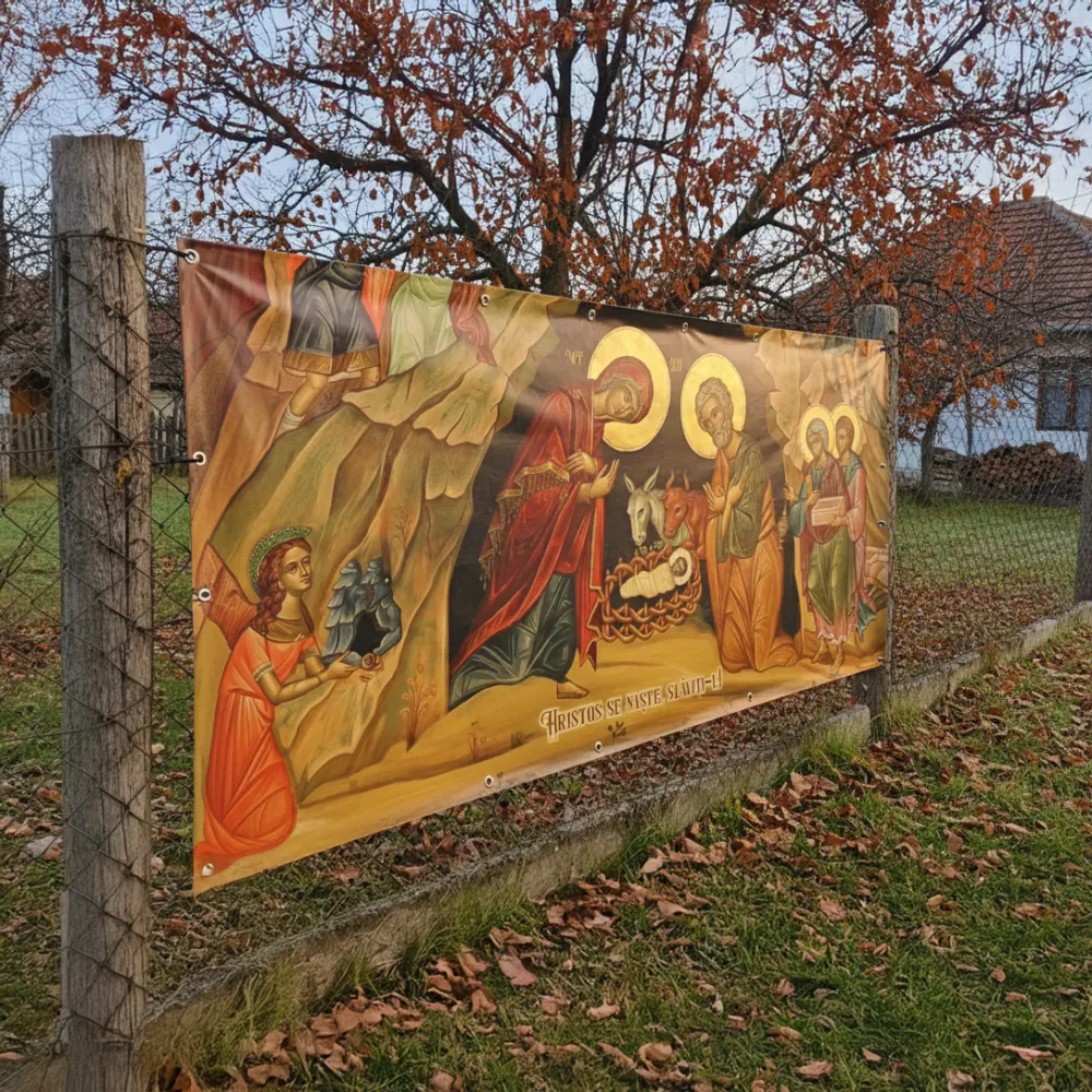 Banner Nașterea Domnului, 2 x 1 m – decor de Crăciun și fundal foto — imaginea 9
