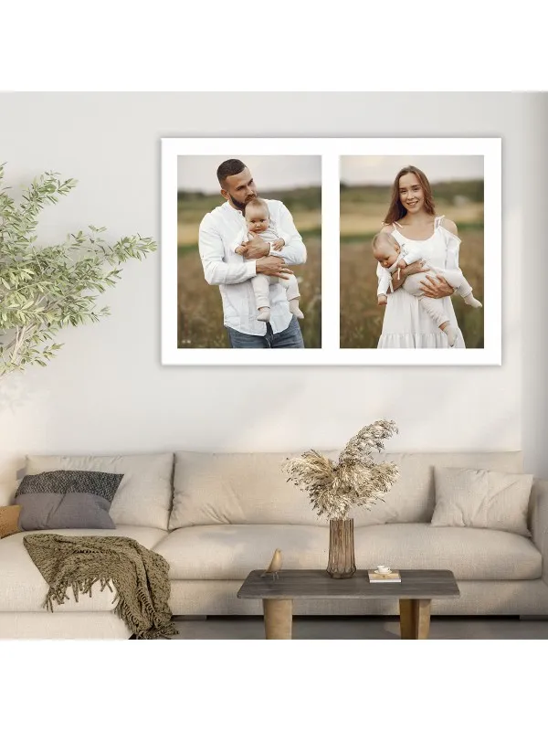 Tablou canvas personalizat colaj cu 2 poze – două momente dragi — imaginea 2