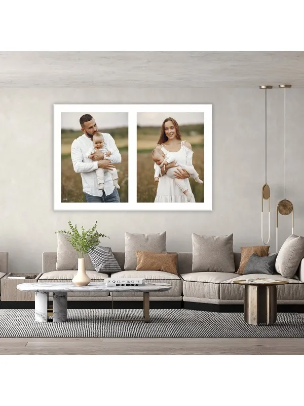 Tablou canvas personalizat colaj cu 2 poze – două momente dragi — imaginea 3