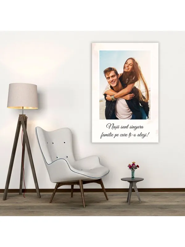Tablou canvas personalizat pentru nași – cu poza voastră și mesaj — imaginea 3