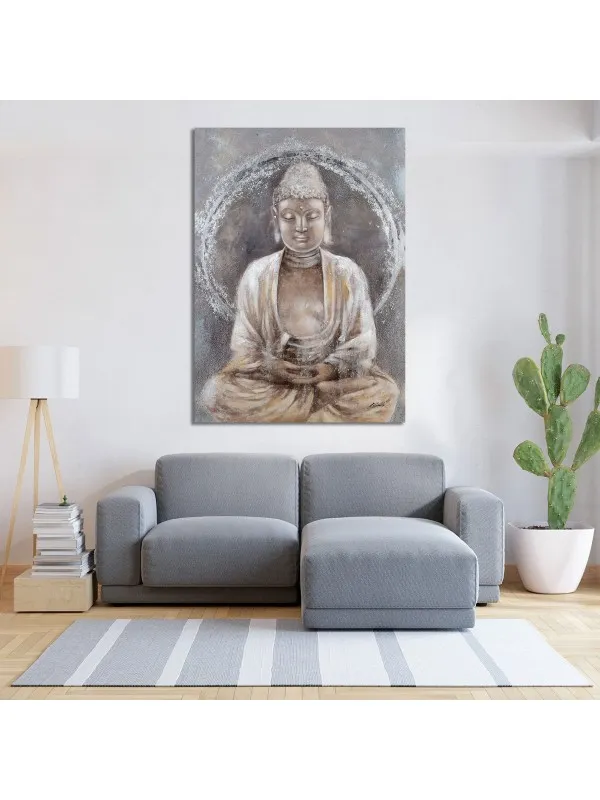 Tablou canvas feng shui Vibrația iluminării – Buddha în auriu — imaginea 2