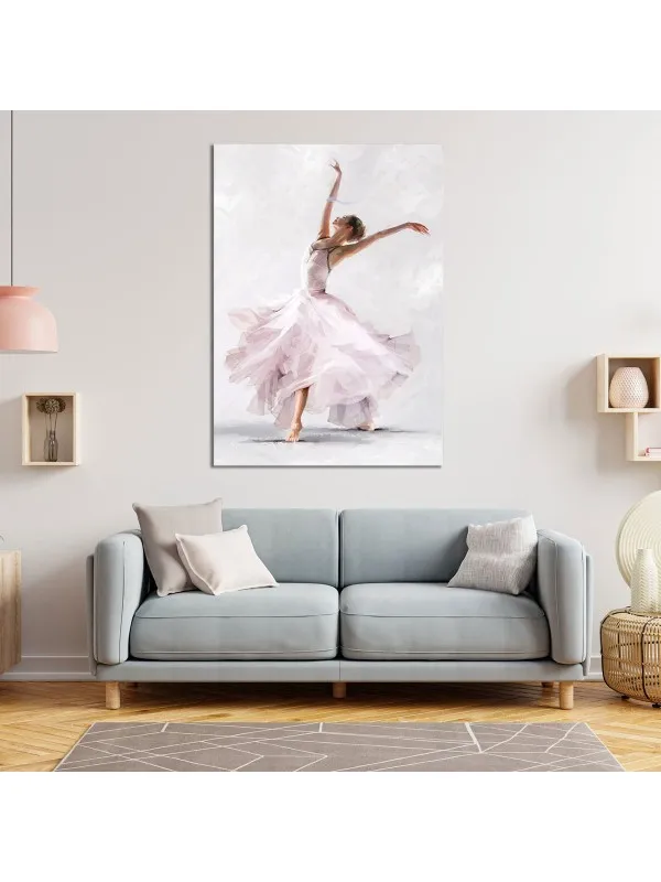 Tablou canvas Eterna dansatoare – balerină în tul — imaginea 2