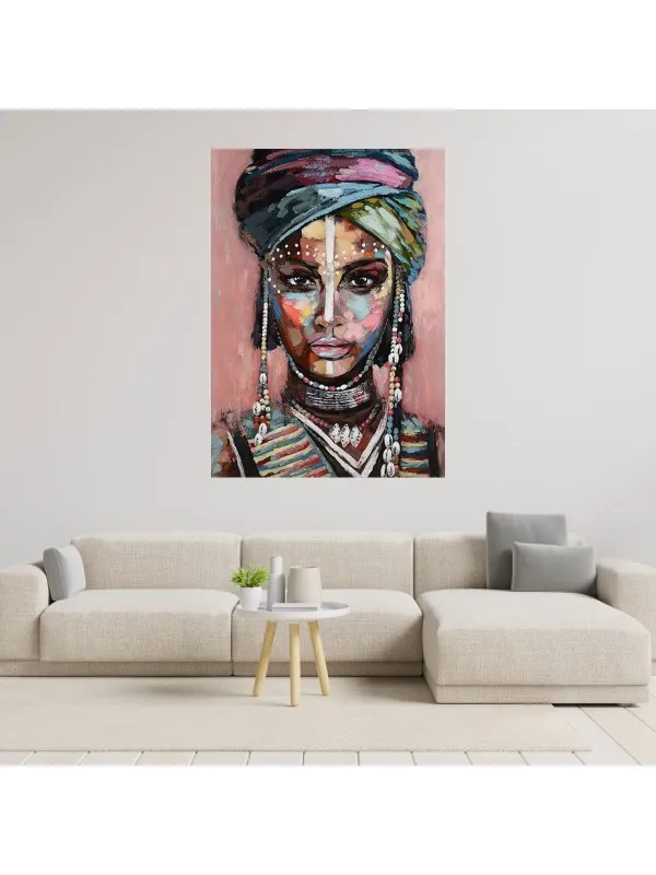 Tablou canvas Frumusețe ancestrală – femeie africană — imaginea 2