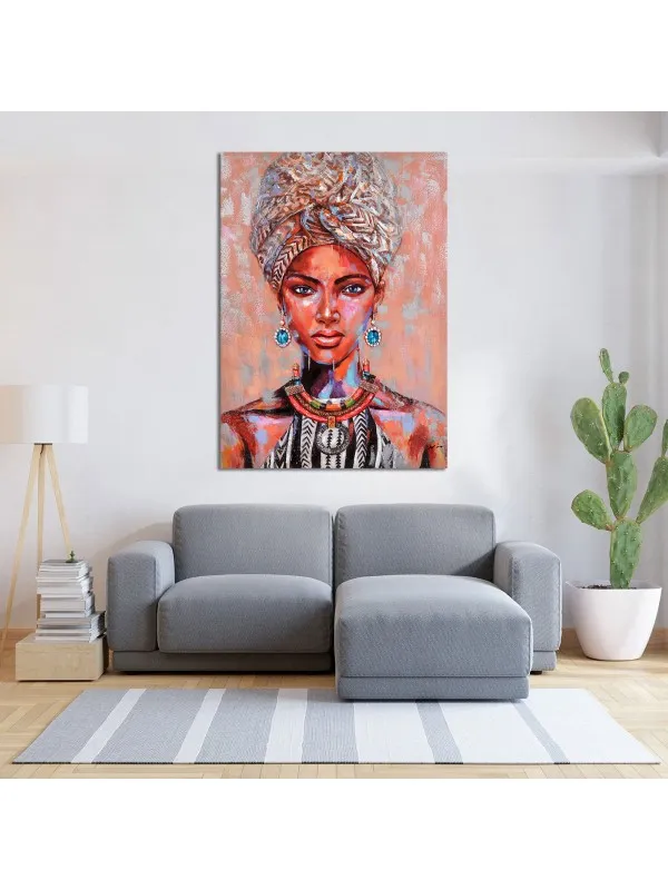 Tablou canvas Rădăcinile feminității – femeie africană — imaginea 2