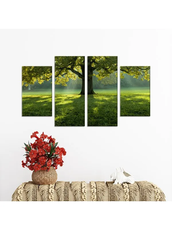 Tablou canvas din 4 piese Beautiful tree – 30 x 50 cm și 30 x 70 cm — imaginea 3
