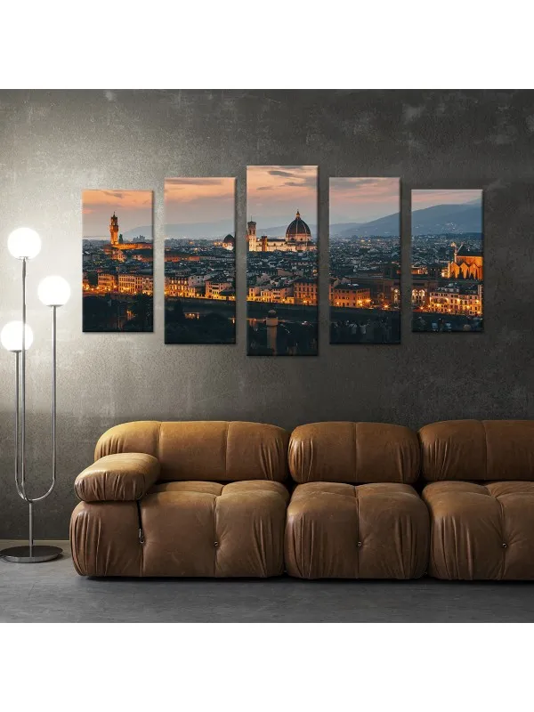 Tablou canvas 5 piese Florence, Italy – peisaj urban — imaginea 2