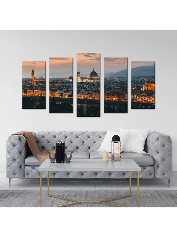 Tablou canvas 5 piese Florence, Italy – peisaj urban — imaginea 3