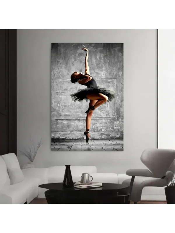 Tablou canvas Grația dansului etern – balerină pe scenă — imaginea 2