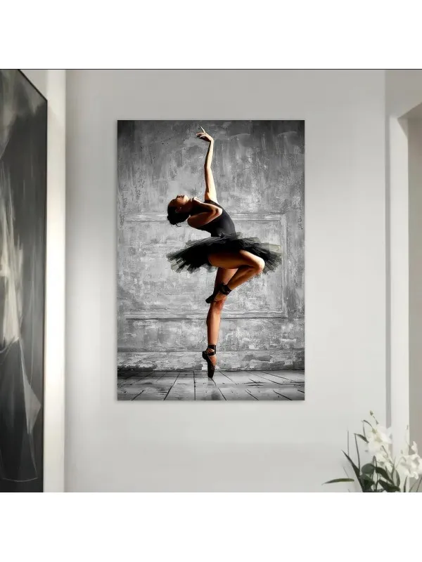 Tablou canvas Grația dansului etern – balerină pe scenă — imaginea 3