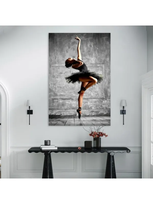 Tablou canvas Grația dansului etern – balerină pe scenă — imaginea 4