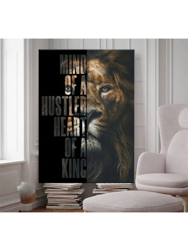 Tablou canvas Mind of a hustler, heart of a king – motivațional — imaginea 3