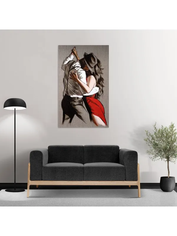 Tablou canvas Tango în pasiune – dans în culori vibrante — imaginea 2
