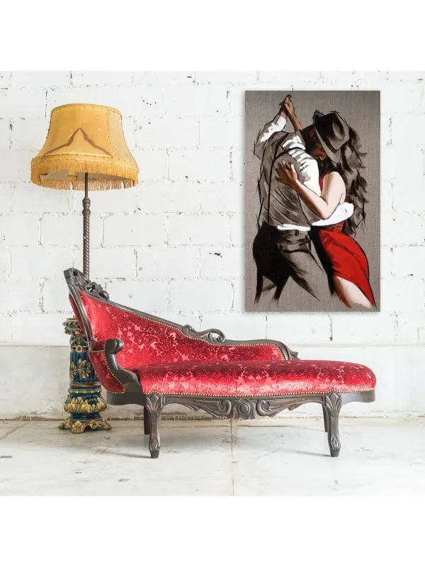 Tablou canvas Tango în pasiune – dans în culori vibrante — imaginea 3