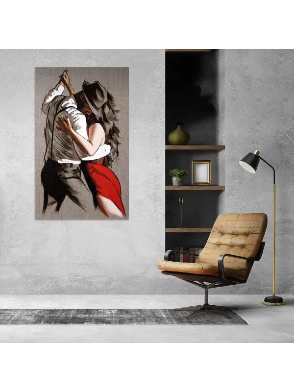 Tablou canvas Tango în pasiune – dans în culori vibrante — imaginea 4