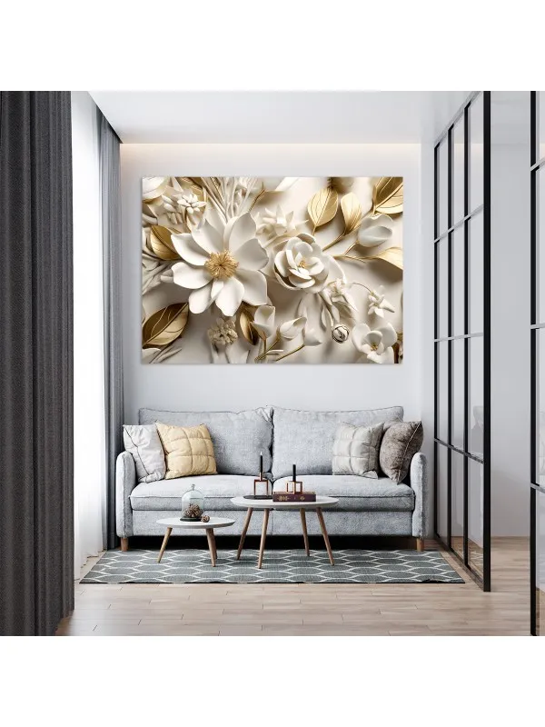 Tablou canvas Eleganță florală II – pentru living, dormitor sau hol — imaginea 3